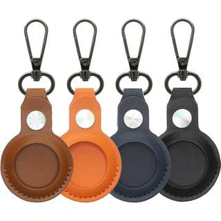 Apple AirTag 4smarts Premium etui sæt - 4 stk. - Brun / Orange / Blå / Sort