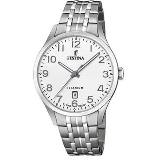 Festina Titanium herreur i titanium med hvid urskive