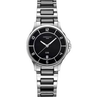 Certina DS-6 armbåndsur i stål og sort keramik