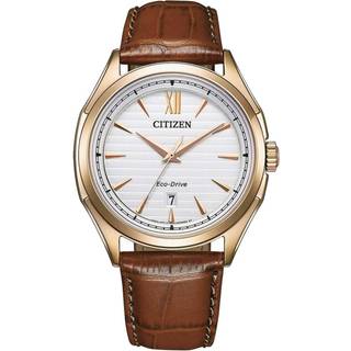 Citizen AW1753-10A Eco Drive Sølvfarvet/Læder Ø41 mm