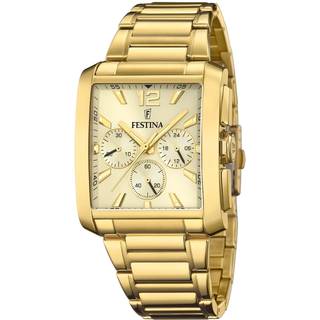 Festina Herreur Chrono Timeless, Guld skive, Dbl