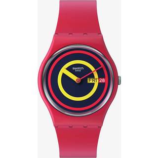 Swatch The January Collection 'Concentric Red' Quartz Unisex Watch SO28R702