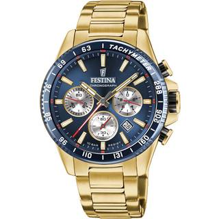 Festina Chrono herreur double, blå urskive