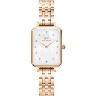 Daniel Wellington Quadro Mother Of Pearl White Dial Stainless Steel Strap Women's Watch DW00100620