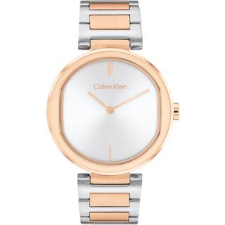 Two Tone Sculptural Bracelet Watch - Pink - One Size