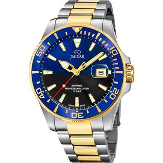 Professional Diver J863 Herreur, Steel/Gold/Blue, 43 mm