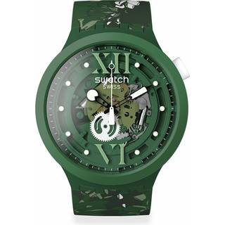 Swatch CAMOFLOWER GREEN Big Bold Bioceramic Watch SB05G104