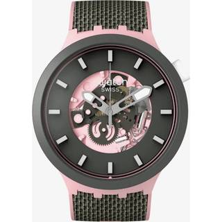 Swatch MISTY CLIFFS Big Bold Black/Pink Dial Women's Watch SB05P100