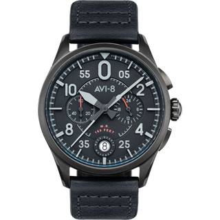 AVI-8 AV-4089-03 Spitfire Sort/Læder Ø42 mm