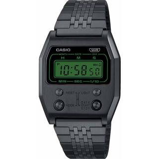 Casio A1100B-1EF Digital Black IP Bracelet Watch - W17510