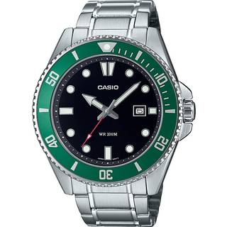 Casio Marlin Standard Black Dial Stainless Steel Strap Men's Watch MDV-107D-3AVEF