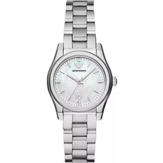 Emporio Armani Date Stainless Steel Mother-of-Pearl Dial Women's Watch AR11557