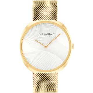 Embossed Dial Mesh Bracelet Watch - Gold - One Size