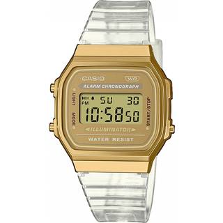 Unisex Casio Vintage Collection Ur - Transparent Rem & Guld Accenter