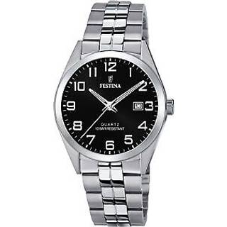 Herre Festina F20437/4 Sort Sølv Ur (Ø 40 mm)