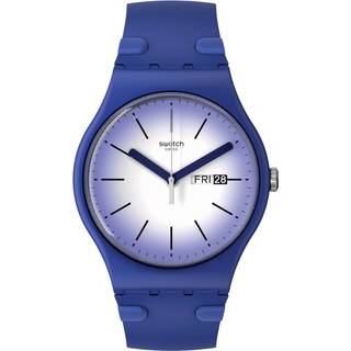 Swatch Violet Verbena Unisex New Gent White Dial Purple Strap Watch SUON716
