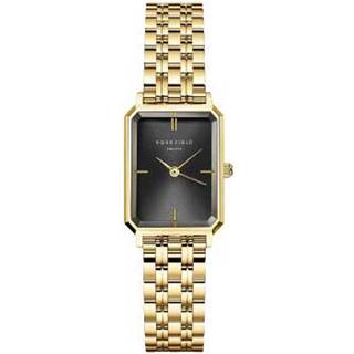 Rosefield Octagon XS Black Gold OBGSG-O61 - Dame - 24 mm - Analog - Quartz - Mineralglas