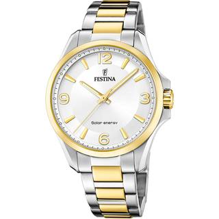 Festina F20657-1 Classic Sølvfarvet/Gul guldtonet stål Ø41.5 mm
