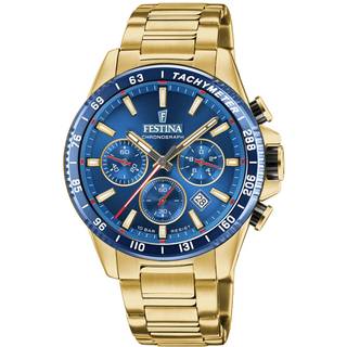 Festina Chrono herreur double, blå urskive