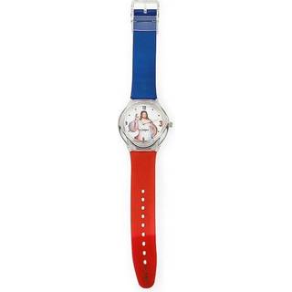 Unisex Amen GESÙ Rød og Blå Ur (Ø 39 mm)