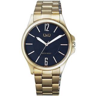 Q&Q QA06J002Y Classic Sort/Gul guldtonet stål Ø39 mm