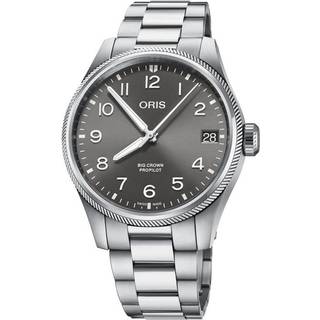 ORIS Big Crown Propilot Big Date armbåndsur, grå skive med lænke - 41mm