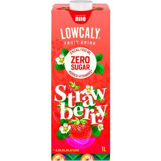 Lowcaly Frugtdrik, Strawberry, 1 L