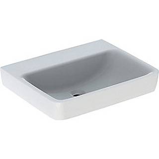 Geberit Renova Plan håndvask: B=60cm, T=48cm, Hanehul=Uden, Overløb=Uden, Hvid