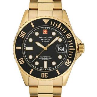 Swiss Alpine Military 7053.1117 Alpine by Grovana Master Diver Sort/Gul guldtone