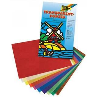 Transparentpapier mehrfarbig 18,5x29,7cm 10 Blatt - Mehrfarbig