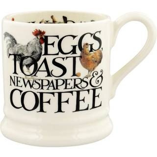 Emma Bridgewater Emma Bridgewater Cream Rise & Shine Eggs & Toast 1/2 Pint Mug