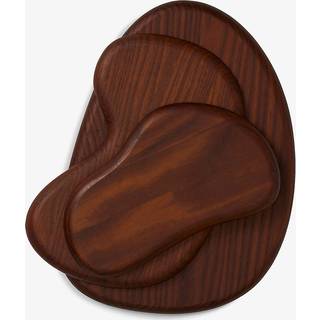 Ferm Living Cairn skærebræt 3 dele Dark Brown