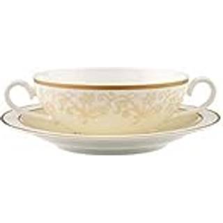 Villeroy & Boch Ivoire Suppekop Med Underkop - Suppeterriner Benporcelæn Beige - 25147-25119