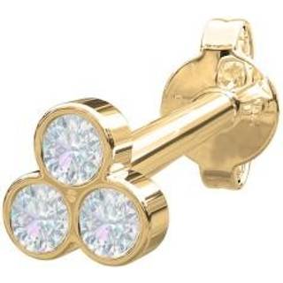 Piercing smykker - Pierce52 ørestik i 14kt. guld m. i alt 0,04ct