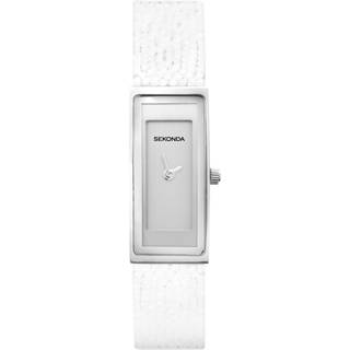 Sekonda Pastel Rocks Quartz Silver Dial White Strap Ladies Watch 40374