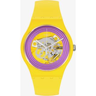 Swatch New Gent 'Purple Rings Yellow' Quartz Unisex Watch SO29J100