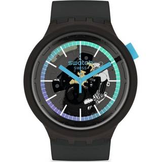 Swatch SwatchPAY! BbblackPAY! Quartz Skeleton Dial Black Silicone Strap Unisex Watch SO27B120-5300