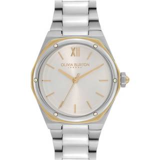 Olivia Burton Hexa Silver + Gold Bracelet Watch