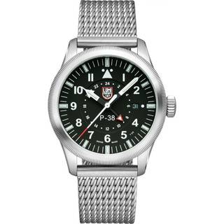 Luminox P-38 Lightening Collection Black Dial Milanese Bracelet Men's Watch XA.9522