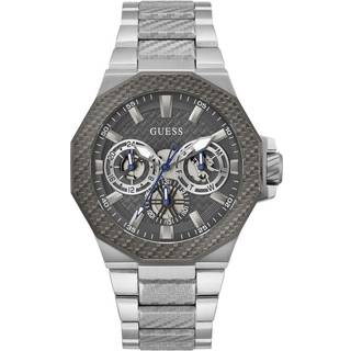GUESS Silver-Tone Multi-Function Stainless Steel Grey Dial Men's Watch GW0636G1