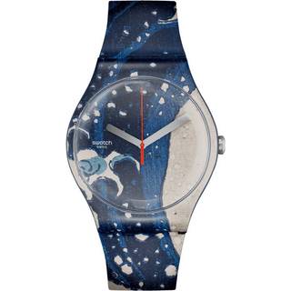 Swatch Art Journey The Great Wave Off Kanawaga Quartz Unisex Watch SUOZ351