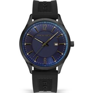 PEWJN2194440 Police Laser Blue Dial Black Silicone Strap Watch - W44152