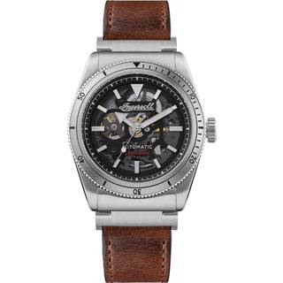 Ingersoll I13901 The Scovill Sort/Læder Ø43 mm