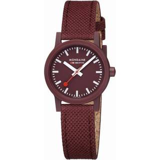 Mondaine Essence Quartz Red Dial Recycled Textile Strap Ladies Watch MS1.32130.LC