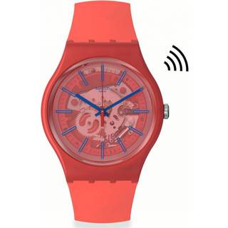 Swatch The January Collection 'Redder Than Red PAY!' Quartz Red Dial Unisex Watch SO29R107-5300