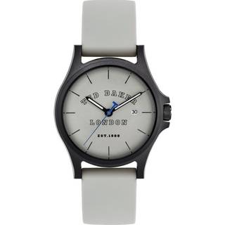 Ted Baker Mens Grey Silicone Strap Watch - Grey