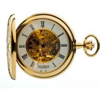Jean Pierre G251 Gold Plated Double Hunter Pocket Watch And Chain - W2113