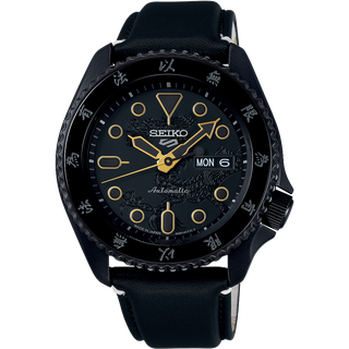 Seiko 5 Sports x Bruce Lee Limited Edition Automatic Black Dial Black Leather Strap SRPK39K1