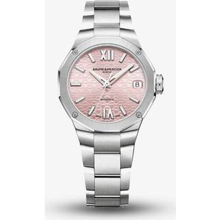 Baume & Mercier Riviera Swiss-made Automatic Pink Dial Stainless Steel Bracelet Ladies Watch BM0A10675
