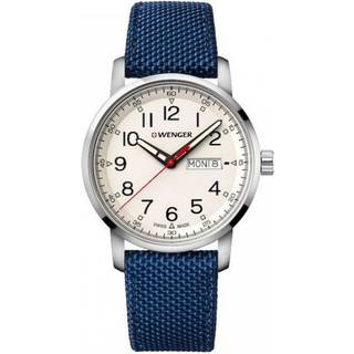 Wenger Attitude Heritage Quartz Cream Dial Blue Nylon Strap Men's Watch 01.1541.113